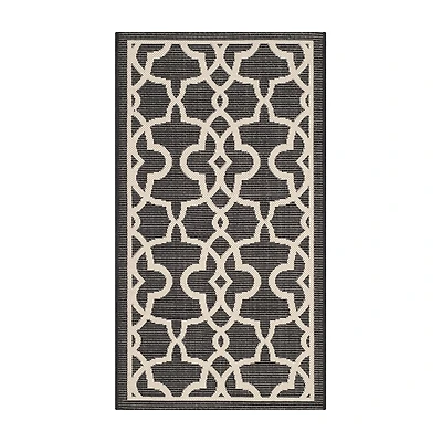 Safavieh Courtyard Collection Ariana Oriental Indoor/Outdoor Area Rug