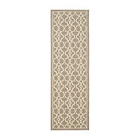 Safavieh Courtyard Collection Ariana Oriental Indoor/Outdoor Runner Rug