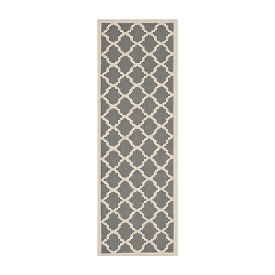 Safavieh Courtyard Collection Bailey Geometric Indoor/Outdoor Runner Rug