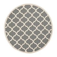 Safavieh Courtyard Collection Bailey Geometric Indoor/Outdoor Round Area Rug