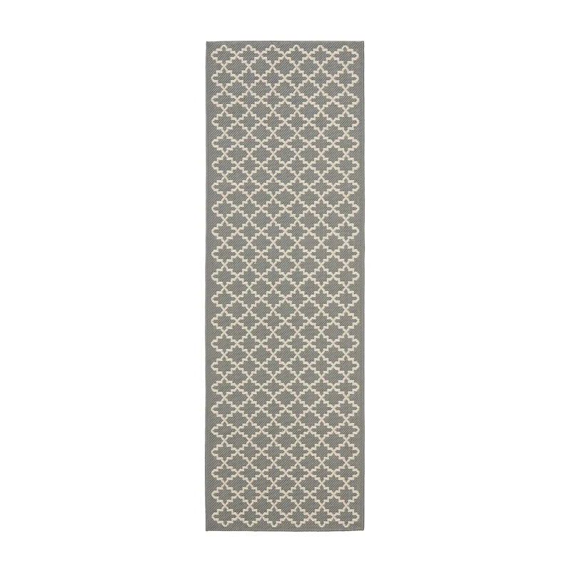 Safavieh Courtyard Collection Bora Geometric Indoor/Outdoor Runner Rug