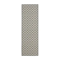 Safavieh Courtyard Collection Bora Geometric Indoor/Outdoor Runner Rug