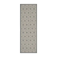 Safavieh Courtyard Collection Carmella Geometric Indoor/Outdoor Runner Rug