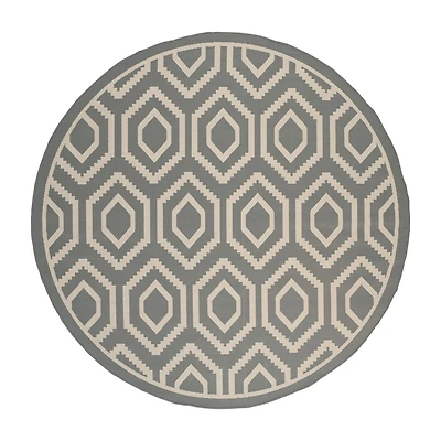 Safavieh Courtyard Collection Carmella Geometric Indoor/Outdoor Round Area Rug