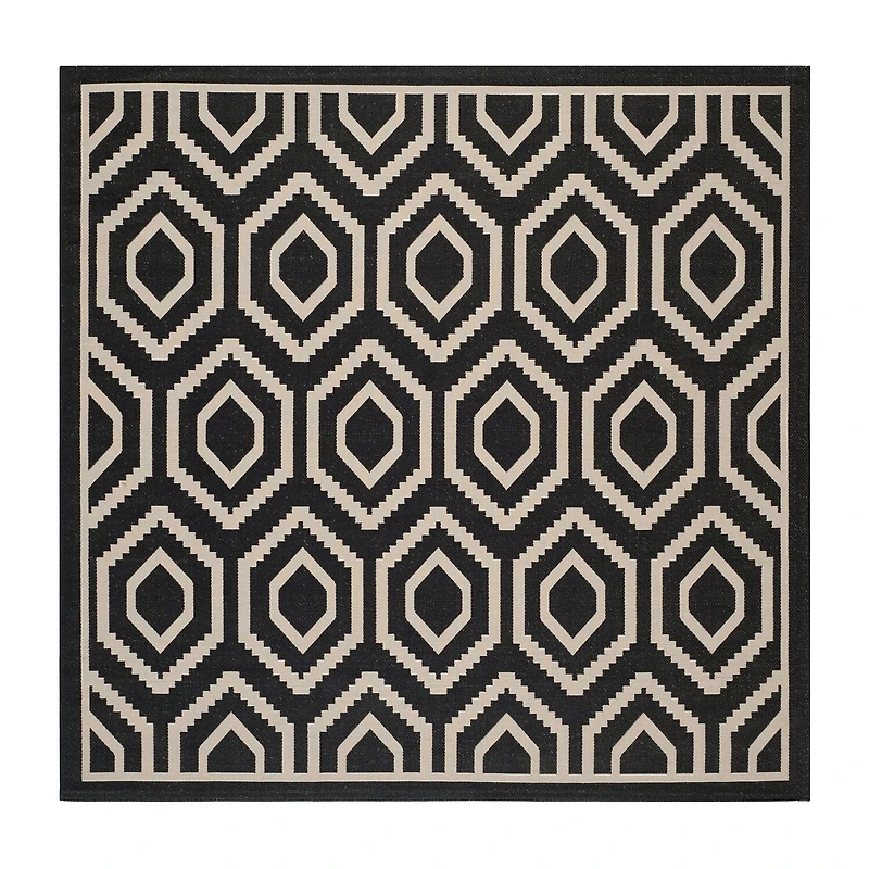 Safavieh Courtyard Collection Carmella Geometric Indoor/Outdoor Square Area Rug