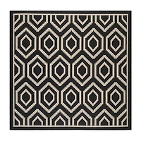 Safavieh Courtyard Collection Carmella Geometric Indoor/Outdoor Square Area Rug