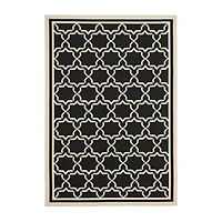 Safavieh Courtyard Collection Caymen Oriental Indoor/Outdoor Area Rug