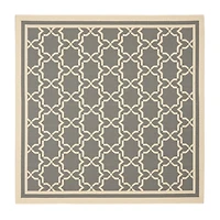 Safavieh Courtyard Collection Caymen Oriental Indoor/Outdoor Square Area Rug