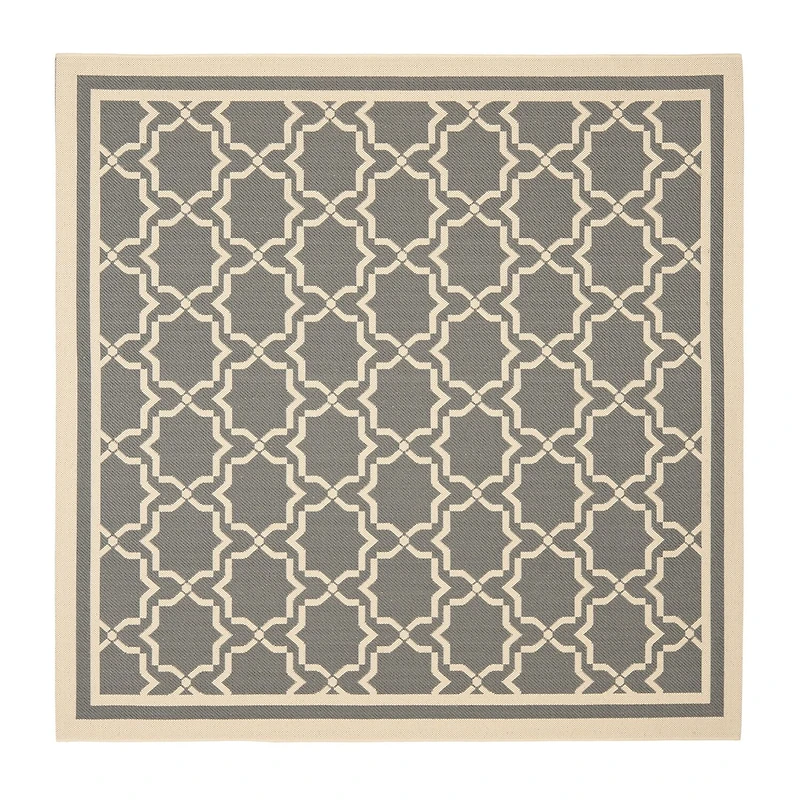 Safavieh Courtyard Collection Caymen Oriental Indoor/Outdoor Square Area Rug