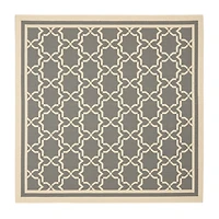 Safavieh Courtyard Collection Caymen Oriental Indoor/Outdoor Square Area Rug