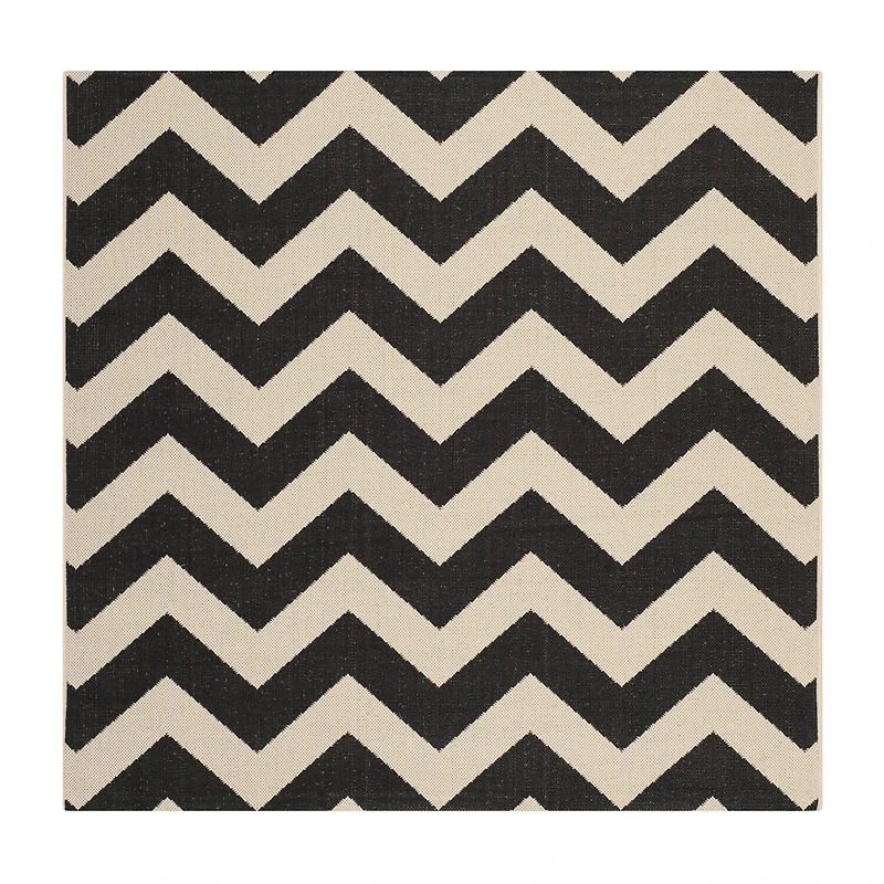 Safavieh Courtyard Collection Cennetig Chevron Indoor/Outdoor Square Area Rug