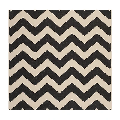 Safavieh Courtyard Collection Cennetig Chevron Indoor/Outdoor Square Area Rug