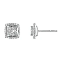 Diamond Blossom 1/4 CT. T.W. Natural White Diamond 10K Gold 8mm Stud Earrings