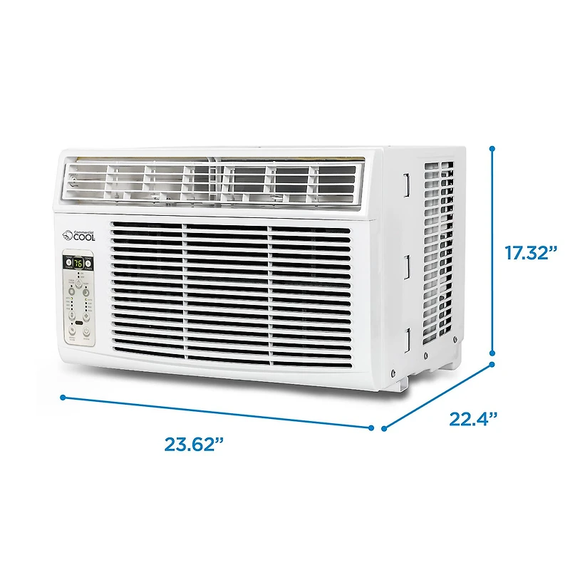 Commercial Cool Window AC 10,000 BTU with Remote Control & Electronic Controls up to 450 Sq. Ft.