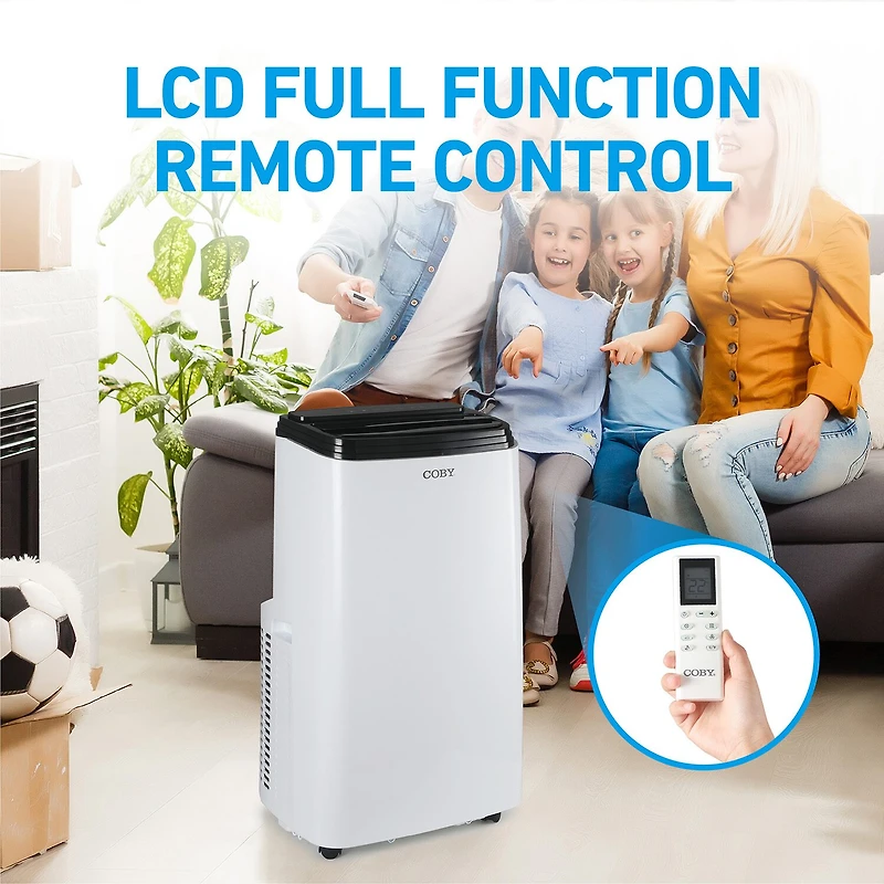 Coby 4-in-1 AC Unit, Heater, Dehumidifier & Fan, 12,000 BTU Portable Air Conditioner