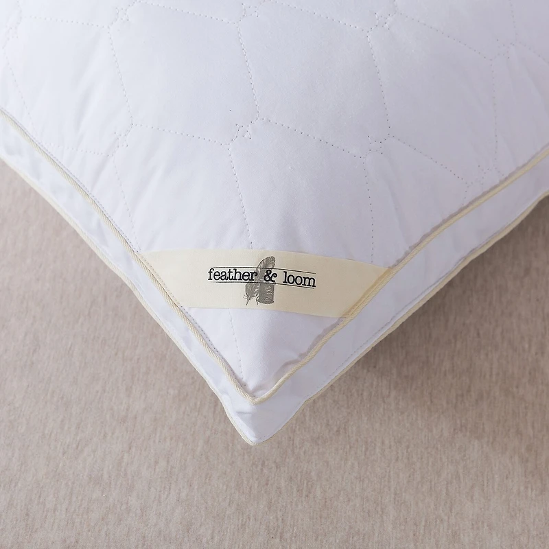 St. James Home Feather And Loom Cotton Quilted Nano Pillow