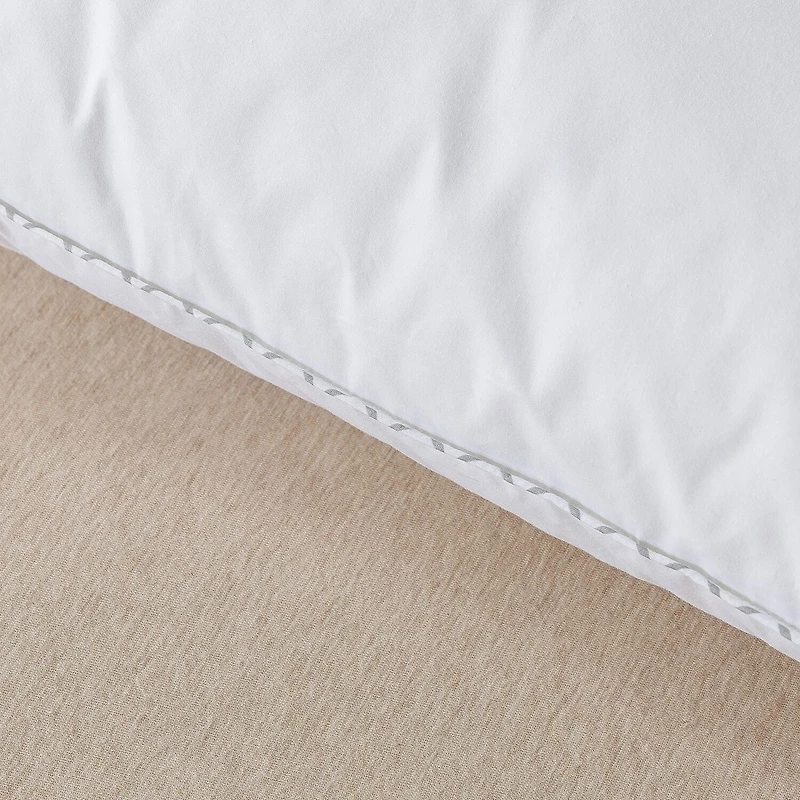 Waverly Antimicrobial treated 233 Thread Count Cotton White Duck Down Pillow