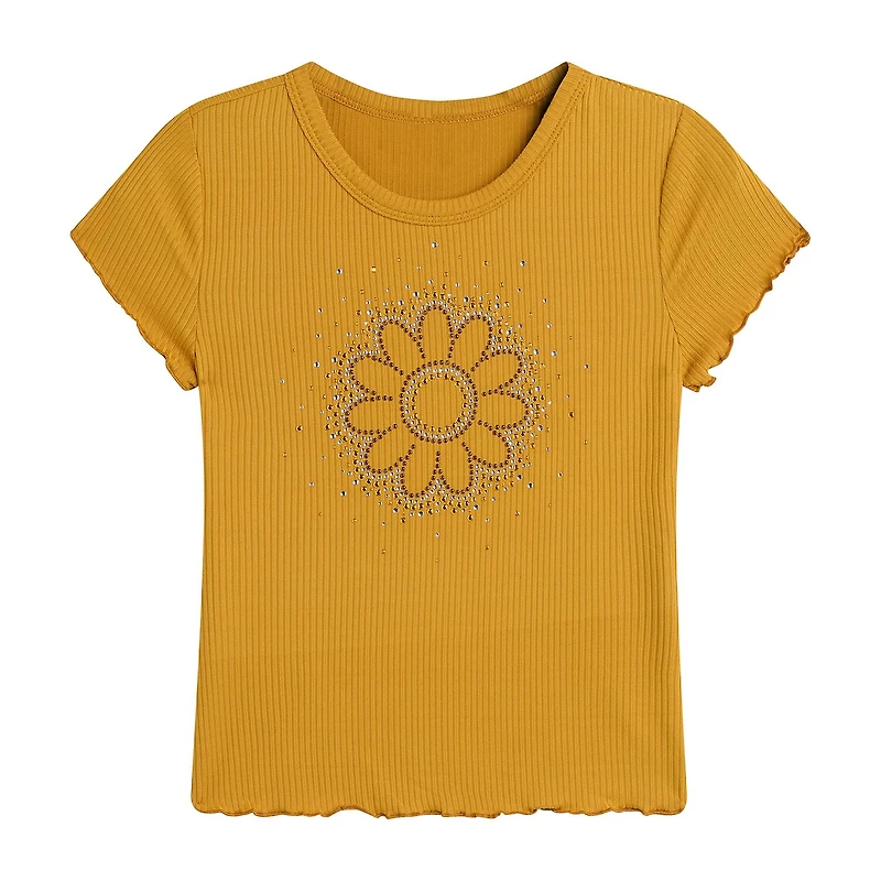 Knit Works Big Kid Girls Round Neck Short Sleeve Regular Fit Graphic T-Shirt