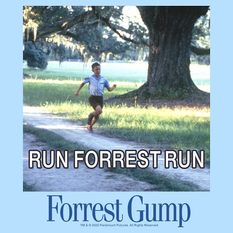 Mens Short Sleeve Forrest Gump Graphic T-Shirt