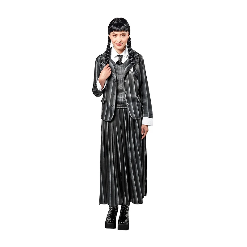 Womens Black Nevermore Academy Uniform The Addams Family Wednesday 3-pc. Costume