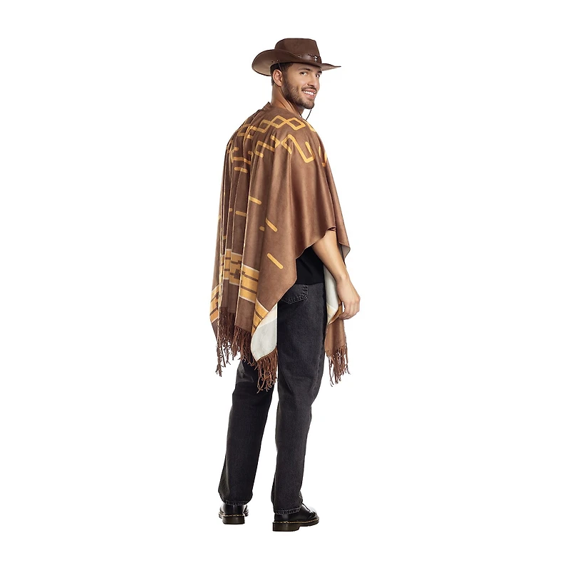 Unisex Adult Cowboy Poncho Costume