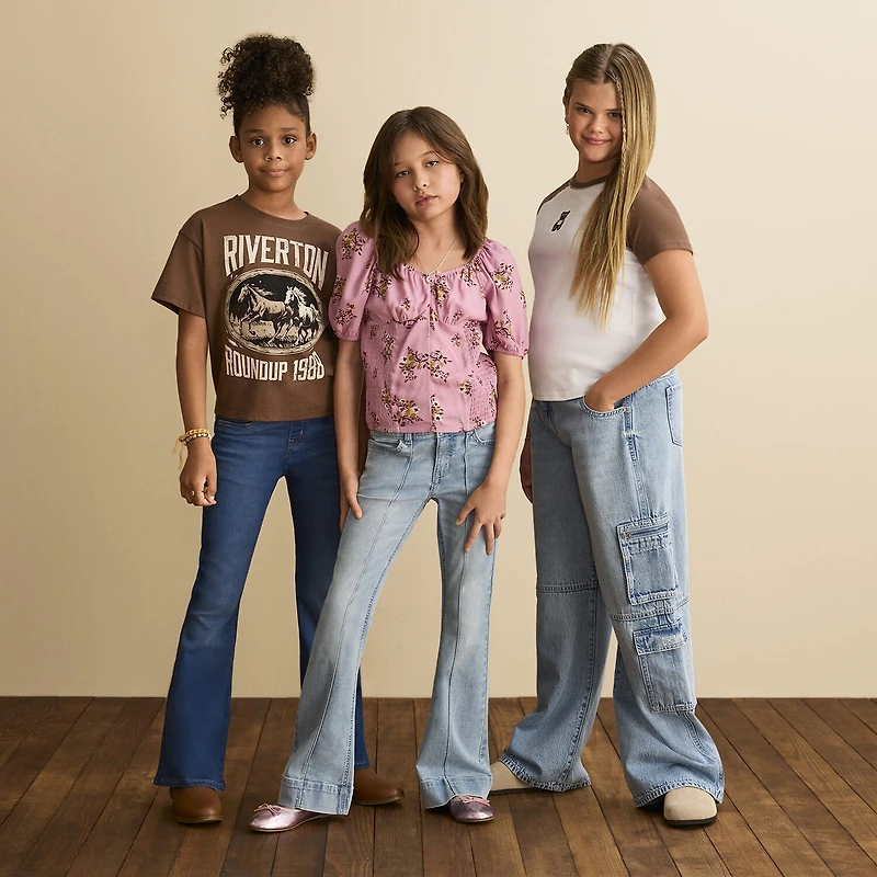 Thereabouts Little & Big Kid Girls Cargo Low Rise Loose Fit Jean