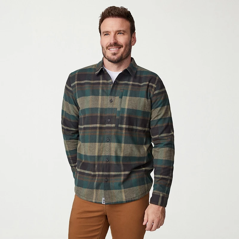 Free Country Mens Long Sleeve Regular Fit Flannel Shirt