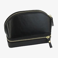 Mele And Co Duo Mirrored Black Jewelry Travel Case
