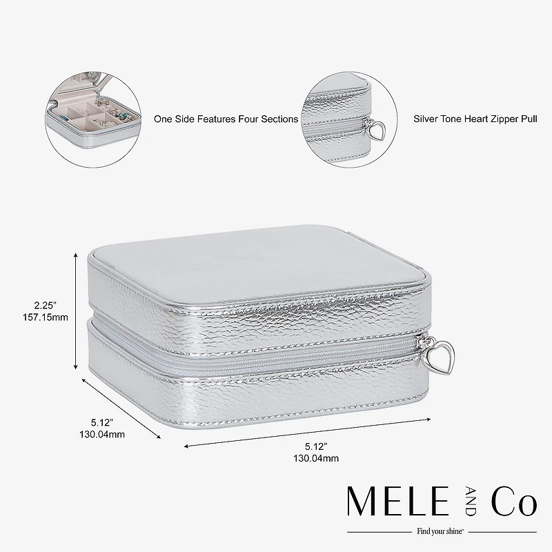 Mele And Co Luna Mirrored Jewelry Travel Case