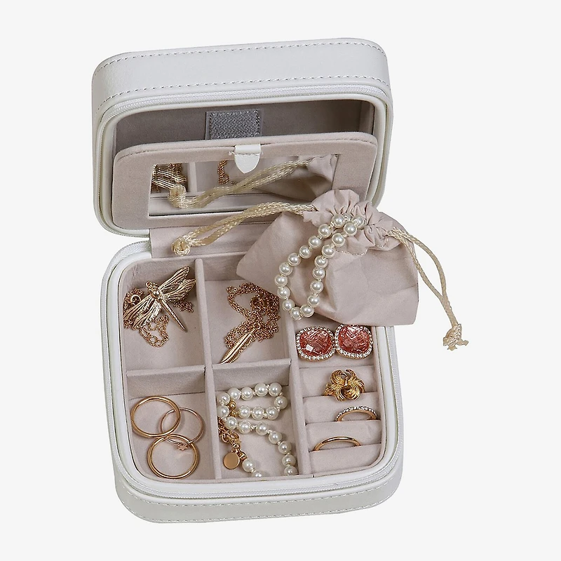 Mele And Co Dana Mirrored Jewelry Travel Case