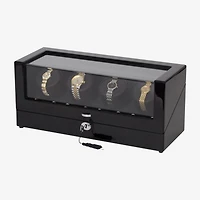 Mele And Co Langdon Lockable Black Watch Box