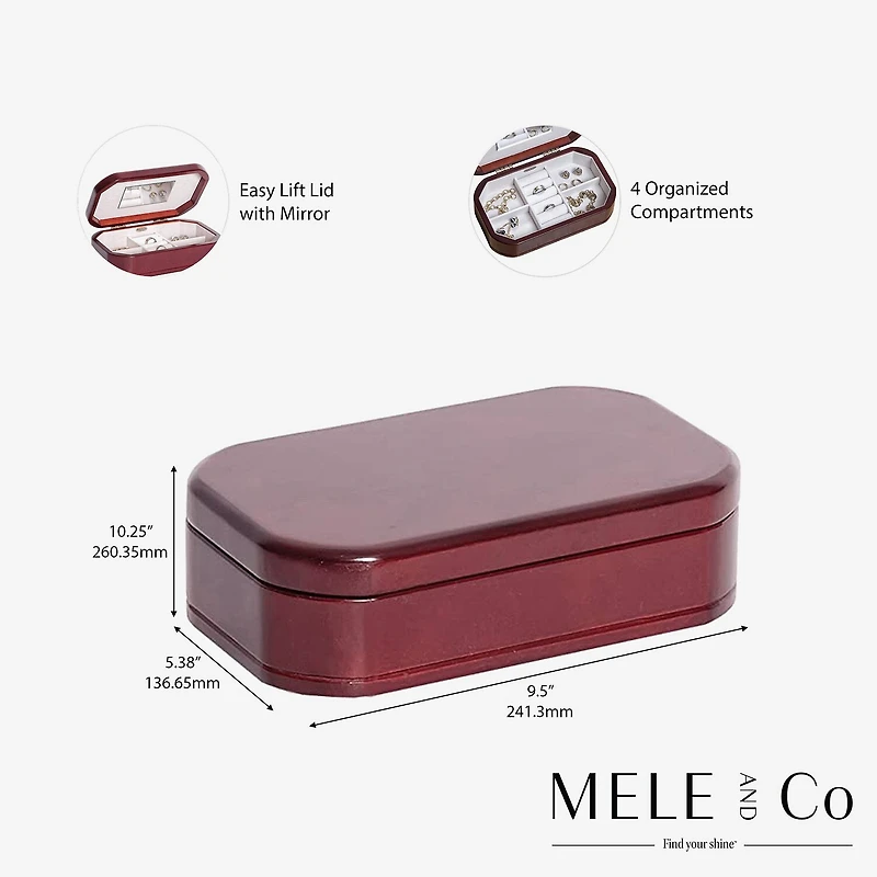 Mele And Co Morgan Cherry Jewelry Box