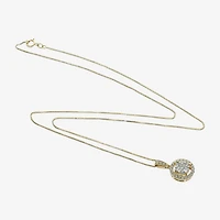 Womens 1/2 CT. T.W. Natural White Diamond 14K or Yellow Gold Round Pendant Necklace