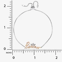 Disney Collection Girls Cubic Zirconia 14K Gold Over Silver Princess Bolo Bracelet