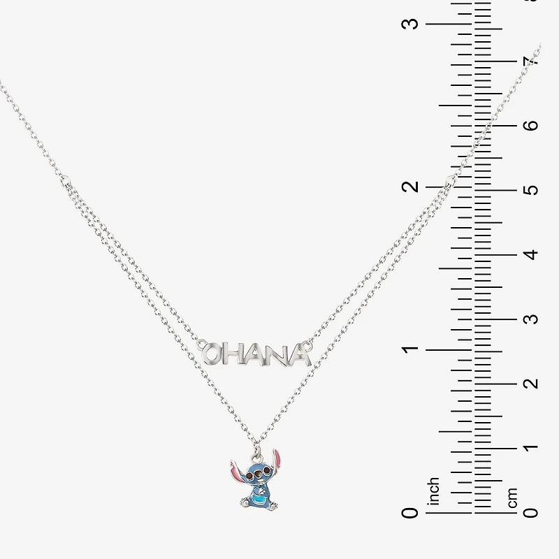 Disney Collection Girls Sterling Silver 15 Inch Pendant Necklace
