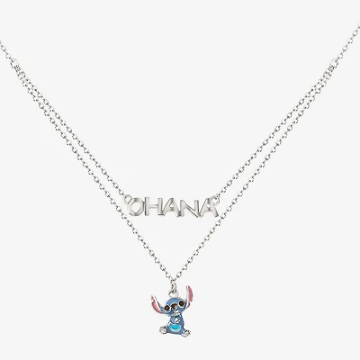 Disney Collection Girls Sterling Silver 15 Inch Pendant Necklace