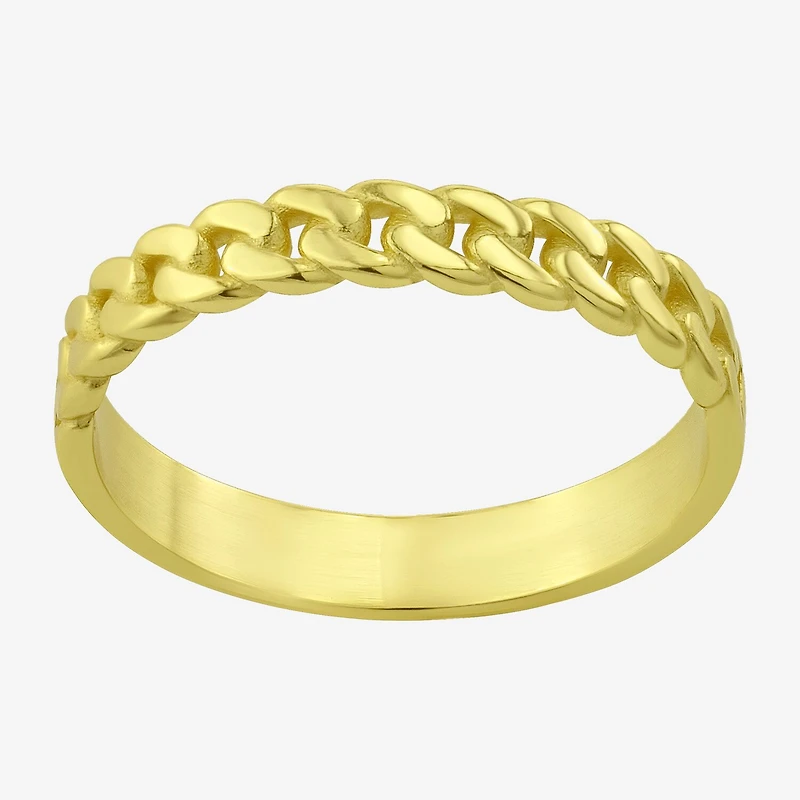 Womens 20MM 14K Gold Over Silver Band