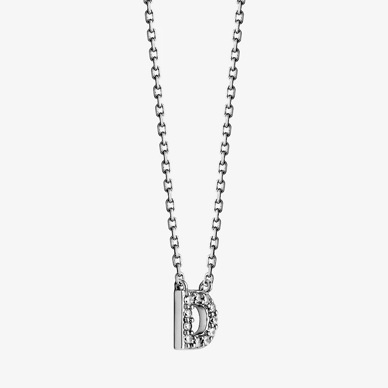 Womens 1/10 CT. T.W. Cubic Zirconia Sterling Silver Round 18 Inch Pendant Necklace