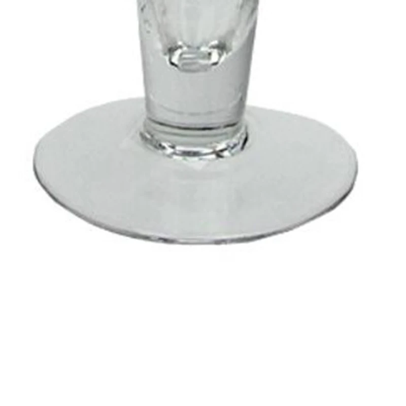 16'' Clear Swirled Glass Taper Candle Holder