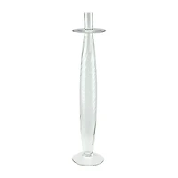 20'' Glass Swirled Taper Candle Holder