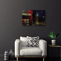 LED Lighted Famous Big Ben and Red Telephone Box London Canvas Wall Art 15.75'' x 23.5''
