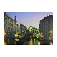 LED Lighted Venice  Italy Grand Canal Canvas Wall Art 15.75" x 23.5"