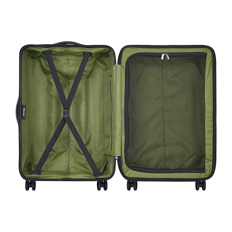 Jeep 24 Inch Hardside Expandable Checked Spinner Luggage