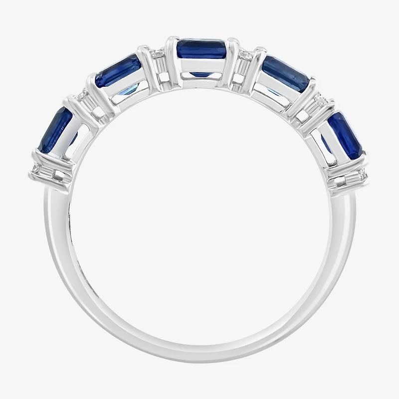 Effy Final Call Womens 1/7 CT. T.W. Lab Created Blue Sapphire 14K Gold Cocktail Ring