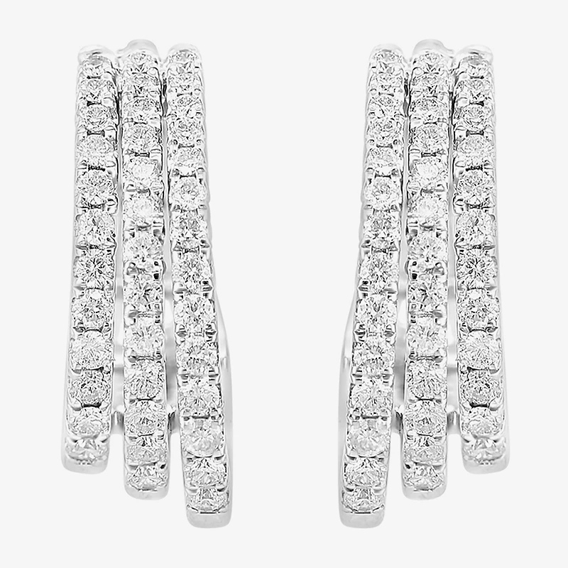 Effy Final Call (G / Vs2-Si1) 1 CT. T.W. Lab Grown White Diamond Sterling Silver 76mm Stud Earrings