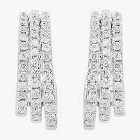 Effy Final Call (G / Vs2-Si1) 1 CT. T.W. Lab Grown White Diamond Sterling Silver 76mm Stud Earrings