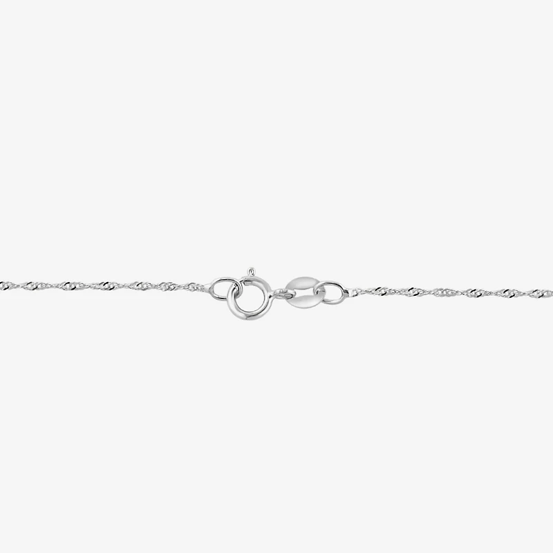 Effy Final Call Womens 1/2 CT. T.W. Natural White Diamond Sterling Silver Flower 16 Inch Pendant Necklace