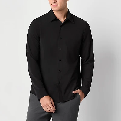 Stylus Mens Long Sleeve Regular Fit Button-Down Shirt