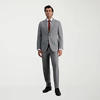 Haggar JMH Tailored Mens Stretch Fabric Modern Fit Plaid Flat Front Suit Pant