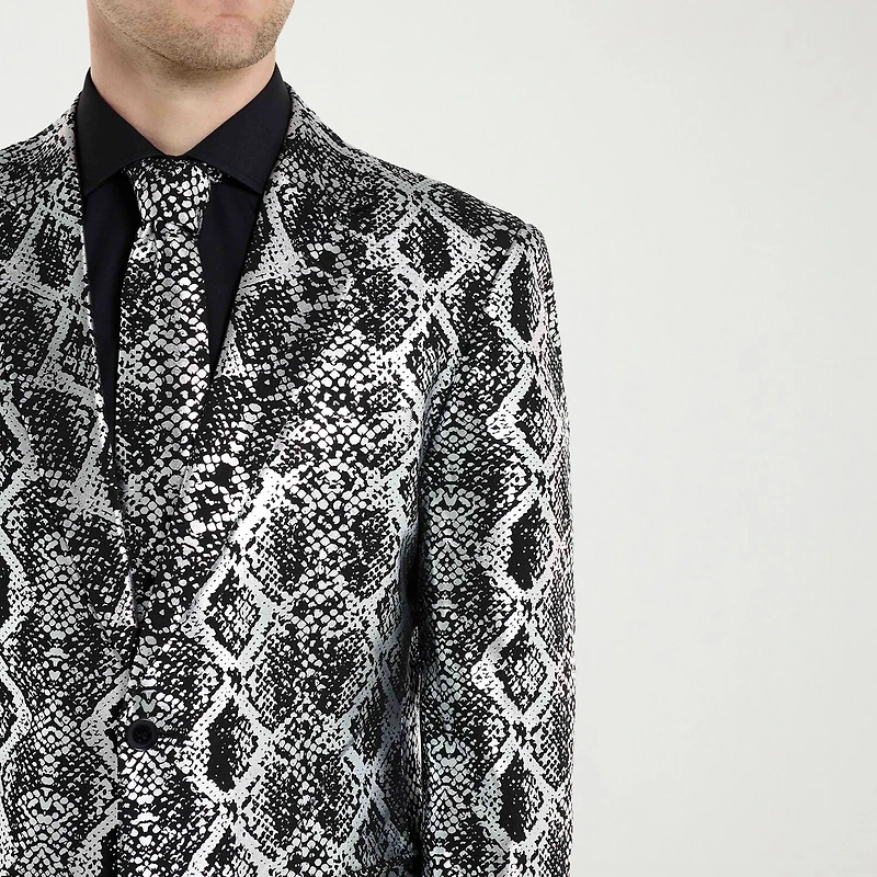 Opposuits Silver Snake Mens 3-pc. Suit Set